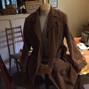 Jones New York brown corduroy coat